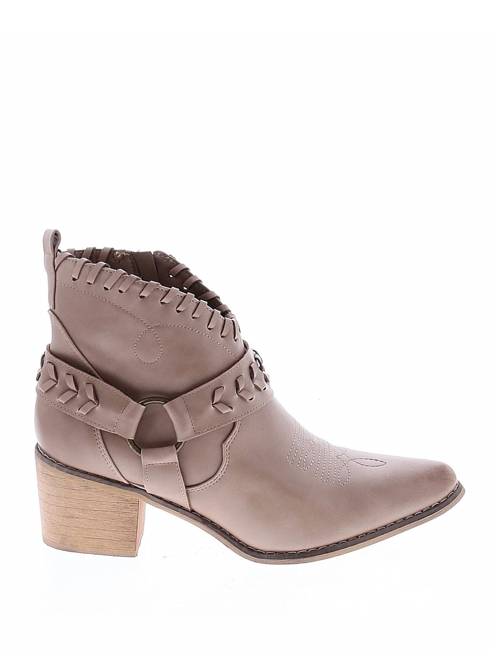 Altar'd State Taupe Western Harness Ankle Boot